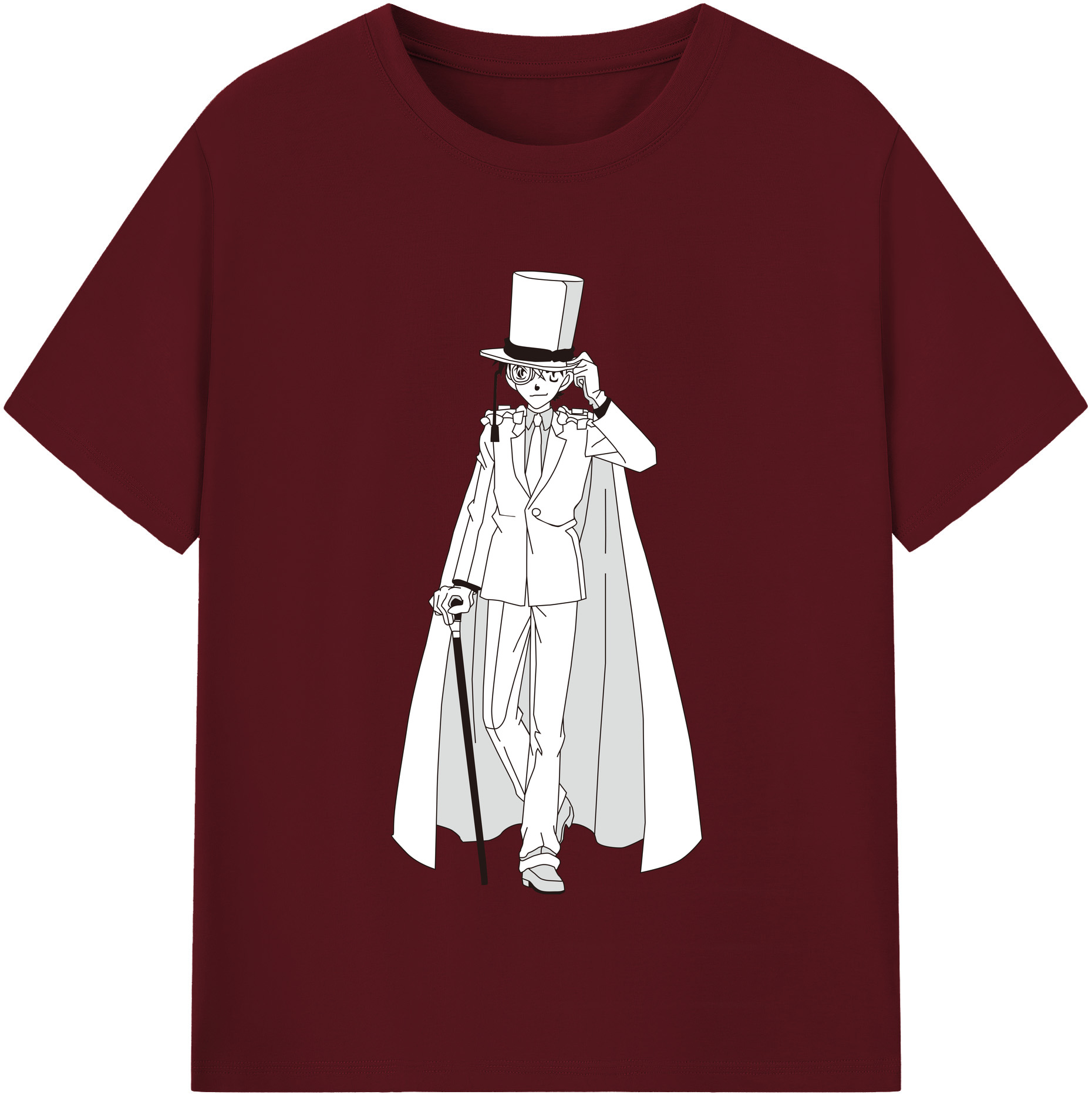 （画像用） 名探偵コナン くろば かいと Detective Conan Kuroba Kaito 綿100％半袖Tシャツ（フロントプリント）